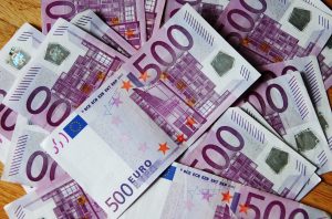 Euros European currency cash money