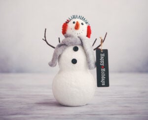 snowman happy holidays