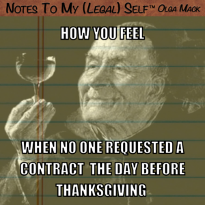 Contracts before Thanksgiving
