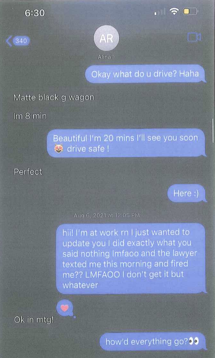 Bianco text: What car do you driveHabba: Matte black g wagon